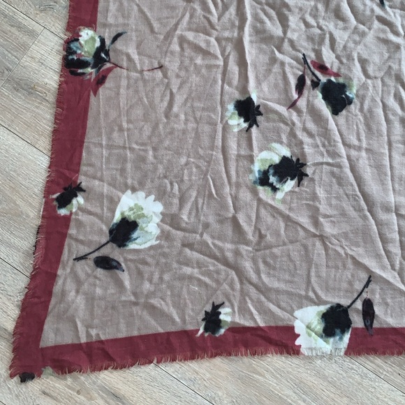 Maurices Large Square Floral Wrap Scarf - Picture 2 of 5